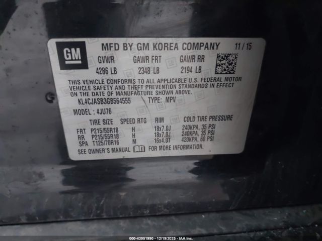 2016 BUICK ENCORE KL4CJASB3GB564555 Photo 8