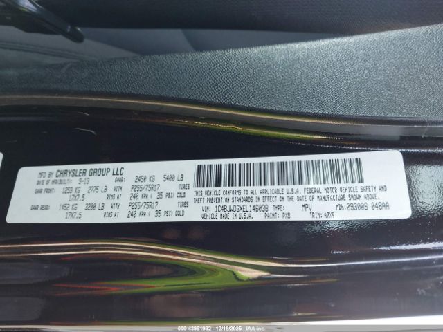 2014 JEEP WRANGLER UNLIMITED 1C4BJWDGXEL146038 Photo 8