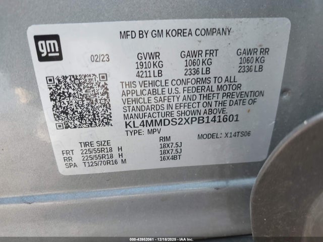 Aukcja sprzedaży 2023 Buick Encore Gx Select Fwd, vin: KL4MMDS2XPB141601, numer aukcji: 43952061