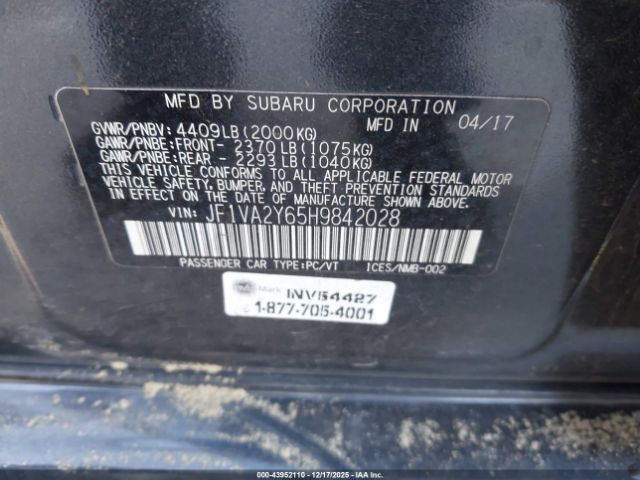 2017 SUBARU WRX STI JF1VA2Y65H9842028 Photo 8
