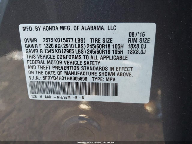 2017 ACURA MDX 5FRYD4H31HB005698 Photo 8