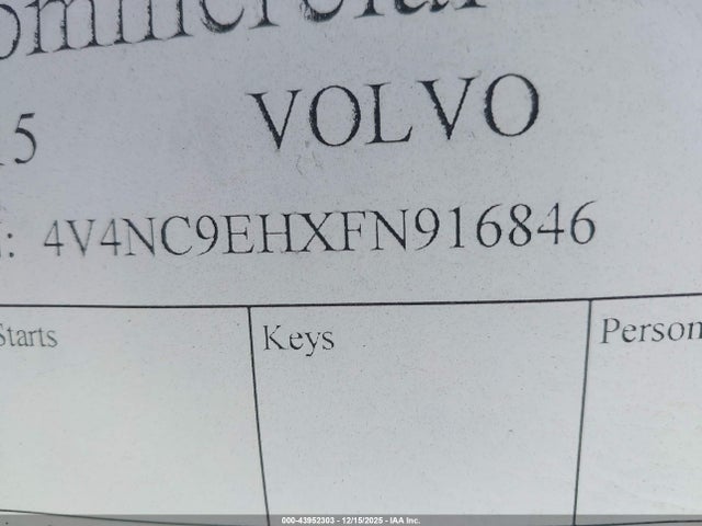 Продажа на аукционе авто 2015 Volvo Vn Vnl, vin: 4V4NC9EHXFN916846, номер лота: 43952303