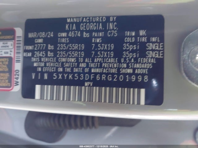 5XYK53DF6RG201998 KIA Sportage Sx-prestige