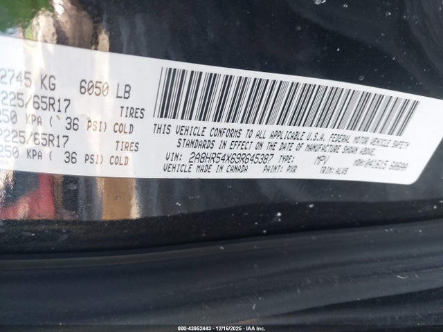 Продажа на аукционе авто 2009 Chrysler Town & Country Touring, vin: 2A8HR54X69R645387, номер лота: 43952443