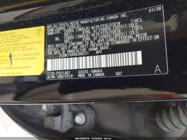 2009 LEXUS RX 350 2T2HK31U09C096551 Photo 8