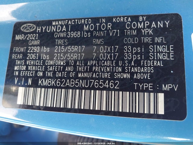 Hyundai Kona Sel 2022 KM8K62AB5NU765462 Image 9