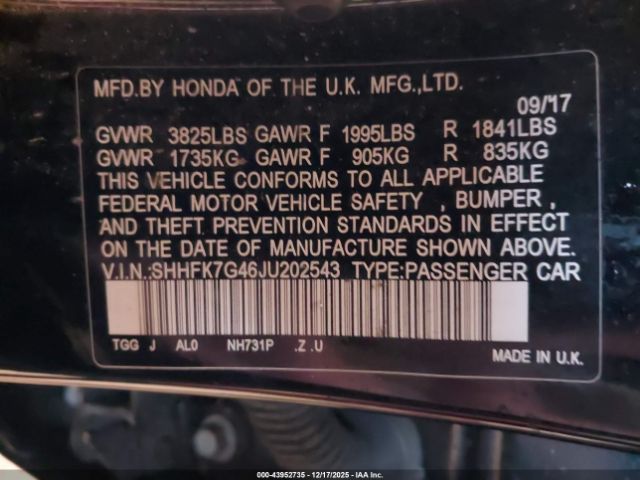 2018 HONDA CIVIC SHHFK7G46JU202543 Photo 8