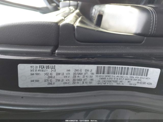 2019 JEEP GRAND CHEROKEE 1C4RJFAG8KC709991 Photo 8