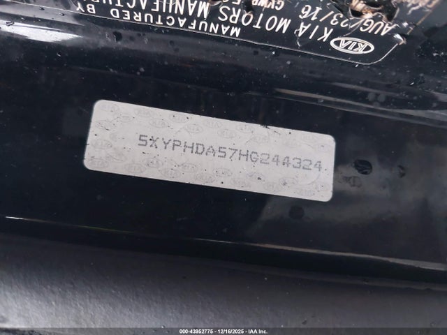 5XYPHDA57HG244324 KIA Sorento 3.3l Ex