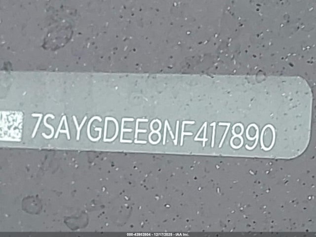 43952804 :رقم المزاد ، 7SAYGDEE8NF417890 vin ، 2022 Tesla Model Y Long Range Dual Motor All-wheel Drive مزاد بيع