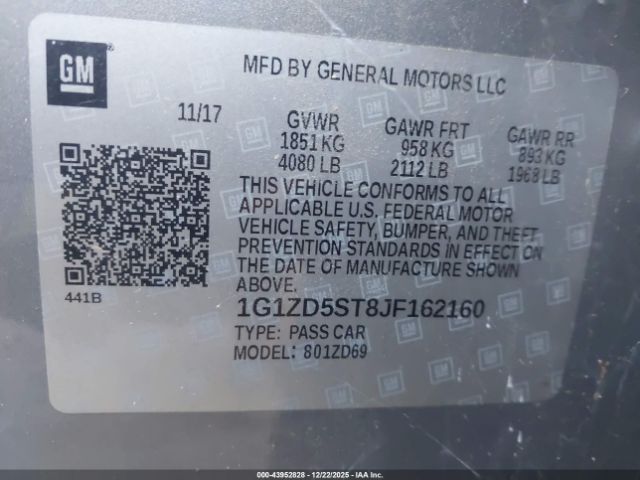 2018 CHEVROLET MALIBU 1G1ZD5ST8JF162160 Photo 8