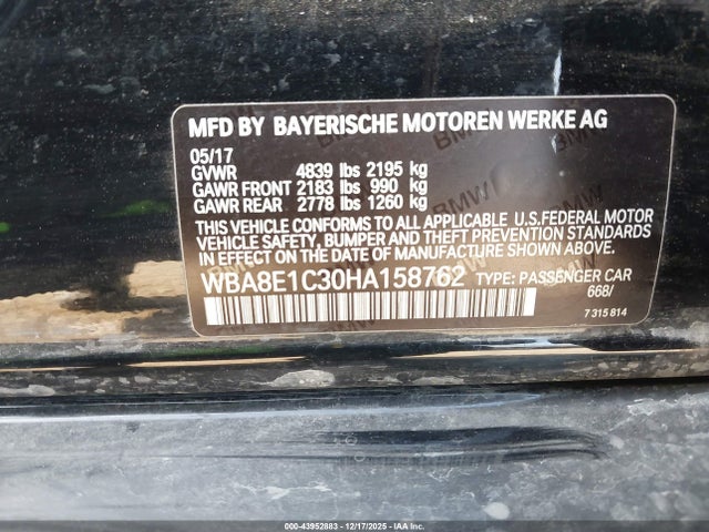 2017 BMW 330E WBA8E1C30HA158762 Photo 8