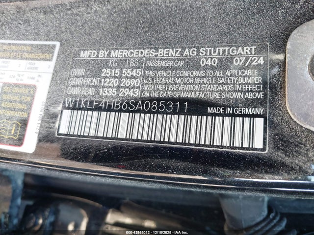 2025 MERCEDES-BENZ E 350 W1KLF4HB6SA085311 Photo 8
