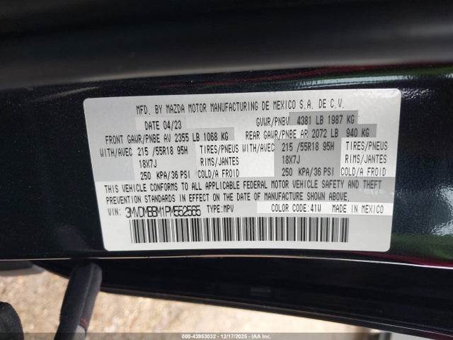 Продаж на аукціоні авто 2023 Mazda Cx-30 2.5 S Select, vin: 3MVDMBBM1PM552565, номер лоту: 43953032