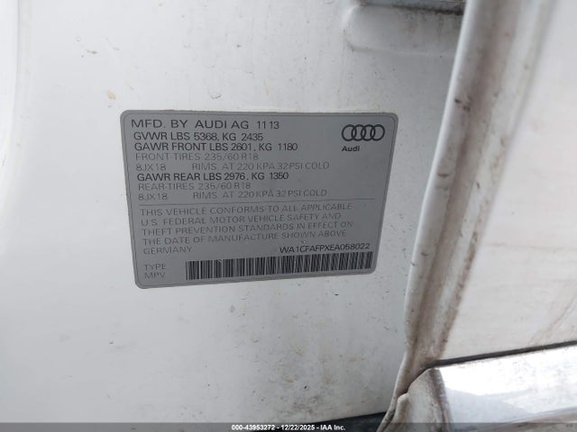 2014 AUDI Q5 WA1CFAFPXEA058022 Photo 8