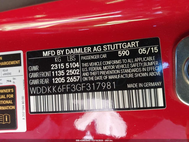 2016 MERCEDES-BENZ E 400 WDDKK6FF3GF317981 Photo 8