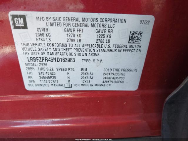 2022 BUICK ENVISION LRBFZPR45ND163983 Photo 8