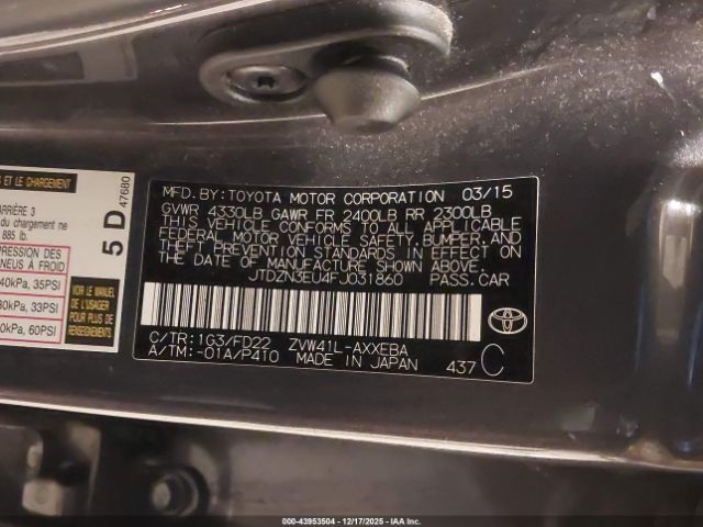 2015 TOYOTA PRIUS V JTDZN3EU4FJ031860 Photo 8