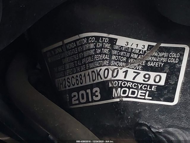 2013 HONDA GL1800 JH2SC6811DK001790 Photo 9