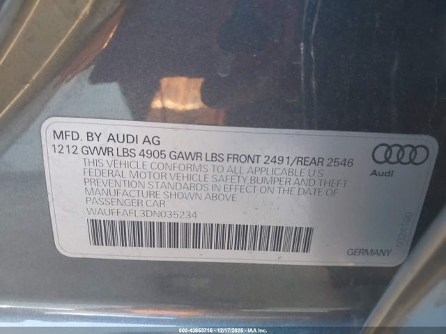2013 AUDI A4 WAUFFAFL3DN035234 Photo 8