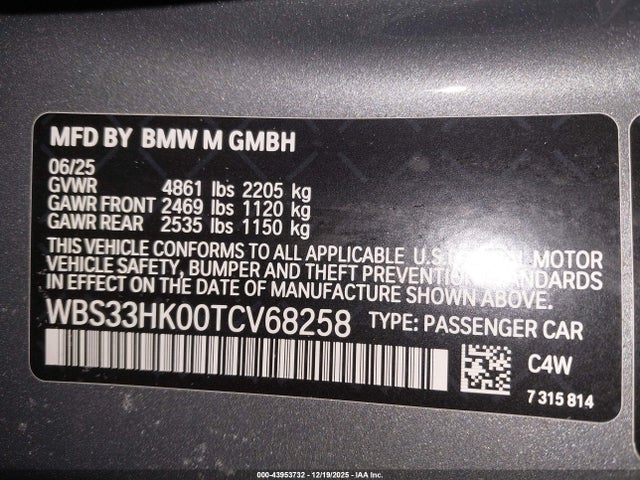 WBS33HK00TCV68258 BMW M4 Competition Xdrive