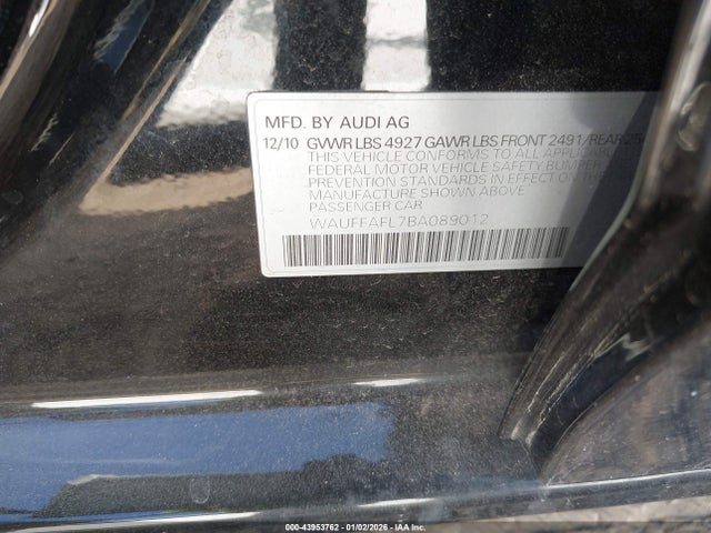 2011 AUDI A4 WAUFFAFL7BA089012 Photo 8
