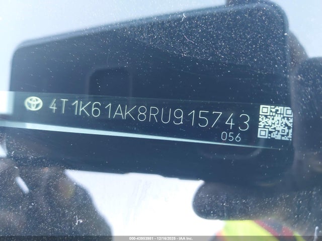 4T1K61AK8RU915743 Toyota CAMRY XSE