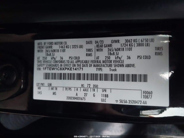 2023 FORD F-150 1FTEW1C8XPKE14171 Photo 8