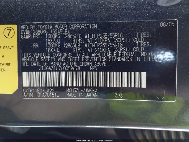 2006 LEXUS RX 330 JTJGA31U760059678 Photo 8