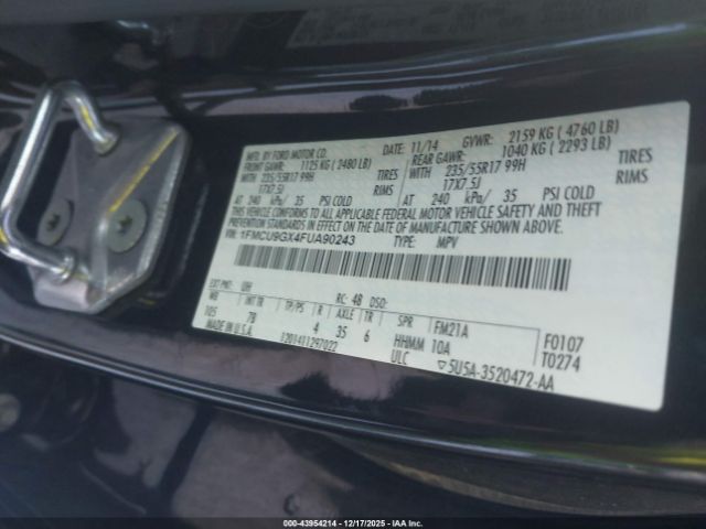 2015 FORD ESCAPE 1FMCU9GX4FUA90243 Photo 8