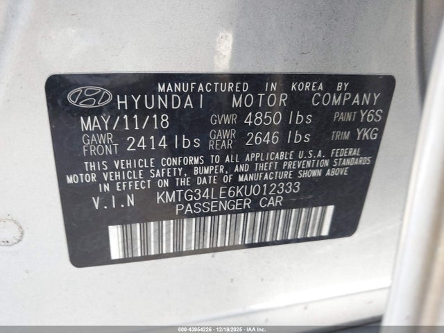 2019 GENESIS G70 KMTG34LE6KU012333 Photo 8