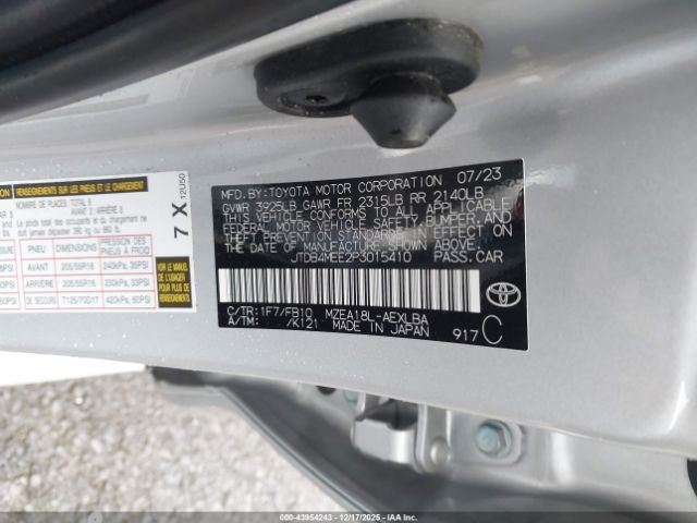 2023 TOYOTA COROLLA JTDB4MEE2P3015410 Photo 8