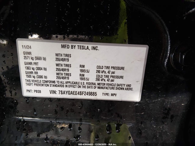 2025 TESLA MODEL Y 7SAYGAEE4SF249885 Photo 8