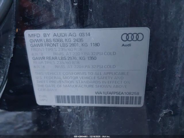 2014 AUDI Q5 WA1LFAFP5EA108258 Photo 8