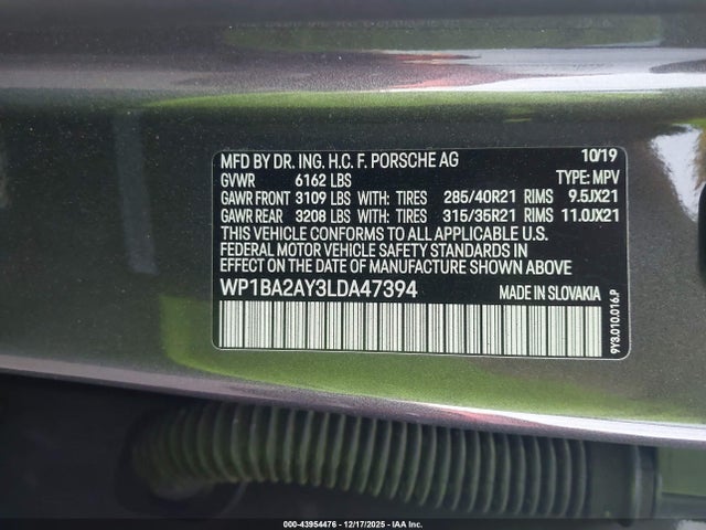 2020 PORSCHE CAYENNE COUPE WP1BA2AY3LDA47394 Photo 8