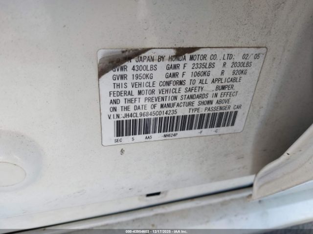 2005 ACURA TSX JH4CL96845C014235 Photo 8