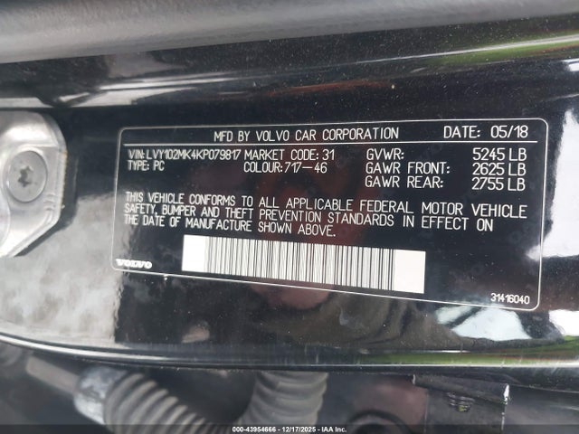 2019 VOLVO S90 LVY102MK4KP079817 Photo 8