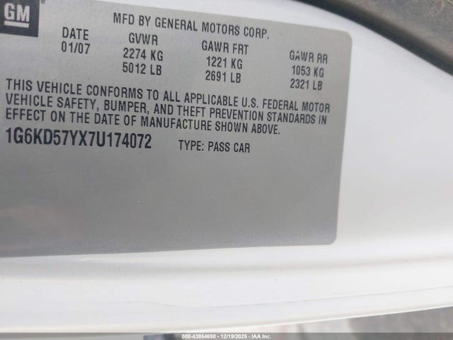 2007 CADILLAC DTS 1G6KD57YX7U174072 Photo 8
