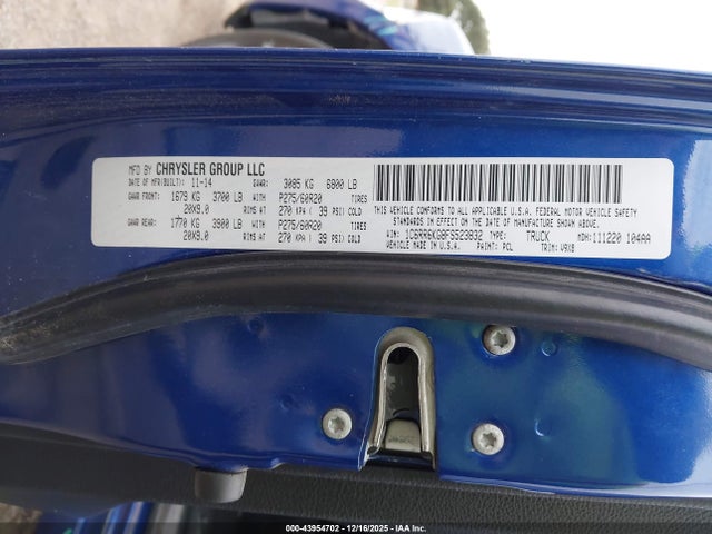 Aukcja sprzedaży 2015 Ram 1500 Express, vin: 1C6RR6KG8FS523832, numer aukcji: 43954702