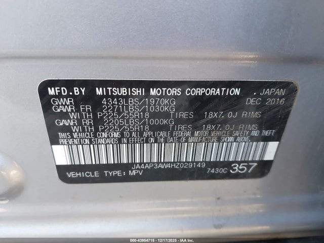 2017 MITSUBISHI OUTLANDER SPORT JA4AP3AW4HZ029149 Photo 8