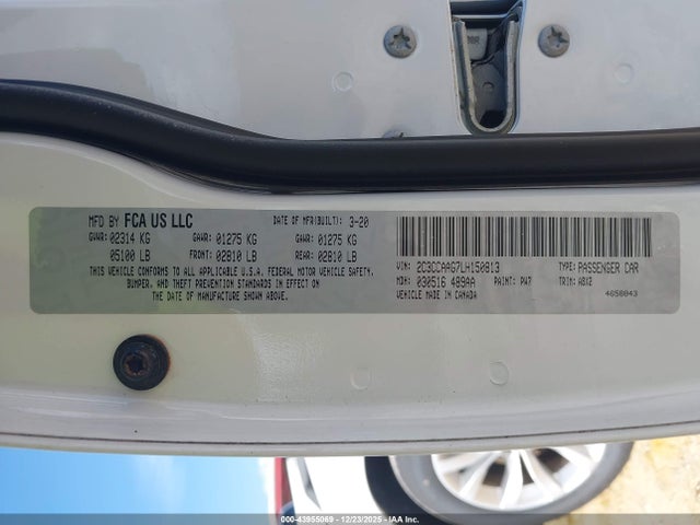 Продажа на аукционе авто 2020 Chrysler 300 Touring, vin: 2C3CCAAG7LH150813, номер лота: 43955069