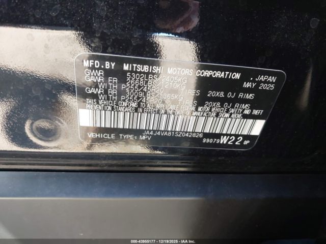 2025 MITSUBISHI OUTLANDER JA4J4VA81SZ042826 Photo 8