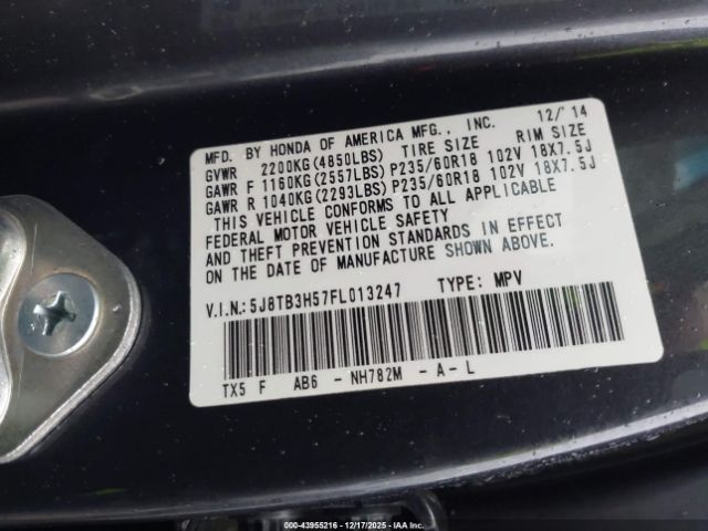 2015 ACURA RDX 5J8TB3H57FL013247 Photo 8