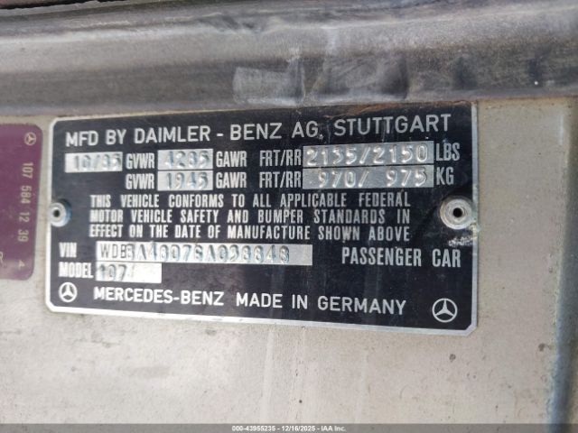 1986 MERCEDES-BENZ 560 WDBBA48D7GA038848 Photo 8