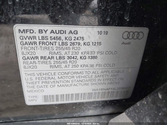 2020 AUDI Q5 WA1BNAFY4L2038332 Photo 8