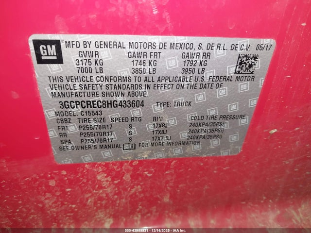 Chevrolet Silverado 1500 1lt 2017 3GCPCREC8HG433604 Image 9