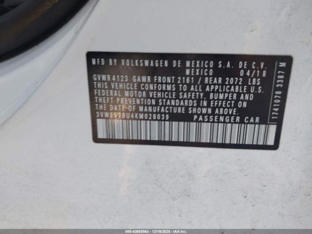 2019 VOLKSWAGEN JETTA 3VWE57BU4KM028039 Photo 8