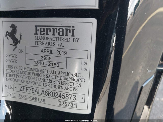 2019 FERRARI 488 GTB ZFF79ALA6K0245873 Photo 8