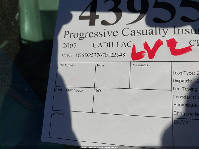 2007 CADILLAC CTS 1G6DP577670122548 Photo 8