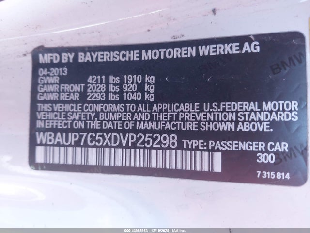 2013 BMW 128I WBAUP7C5XDVP25298 Photo 8